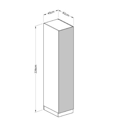 BA B101 Single Wardrobe   Dimensions