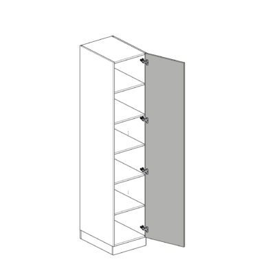 BA B103 Single Wardrobe with Shelves