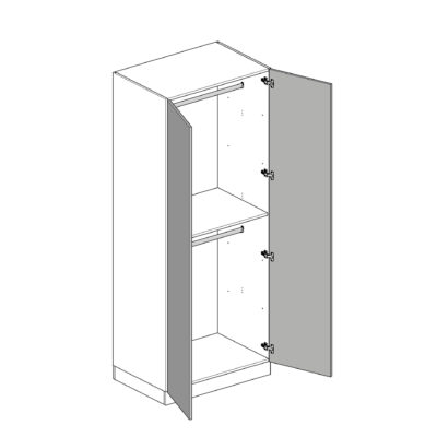 BA B105 Double Wardrobe with Double Rail