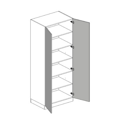 BA B106 Double Wardrobe with Shelves