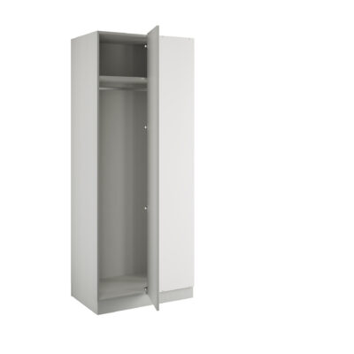 Classic Square Panel Light Grey Blind Corner Wardrobe