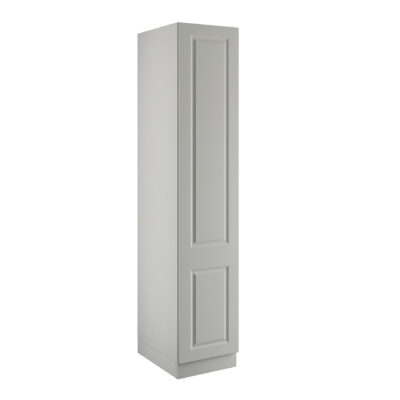 Classic Square Panel Light Grey Single Wardrobe