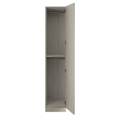 Classic Square Panel Sage Green Single Wardrobe with Double Rail