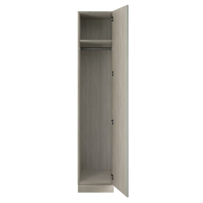 Classic Square Panel Sage Green Single Wardrobe with Single Rail