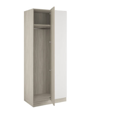 Classic Square Panel Taupe Grey Blind Corner Wardrobe