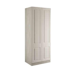 Classic Square Panel Taupe Grey Double Wardrobe