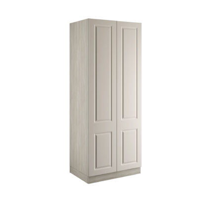 Classic Square Panel Taupe Grey Double Wardrobe