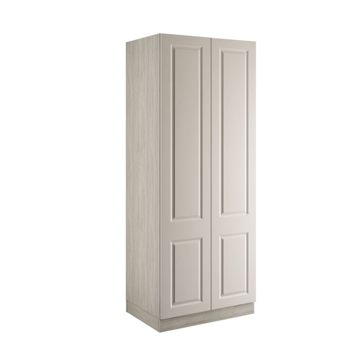 Classic Square Panel Taupe Grey Double Wardrobe