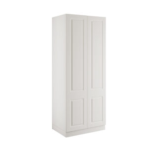 Classic Square Panel White Double Wardrobe