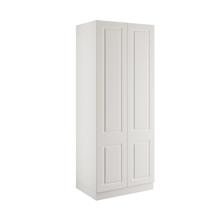 Classic Square Panel White Double Wardrobe