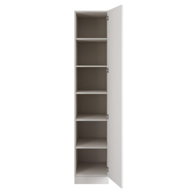 Classic Square Panel White Single Wardrobe with Shelves