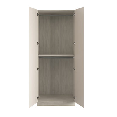 J-Pull Handleless Cashmere Double Wardrobe with Double Rail