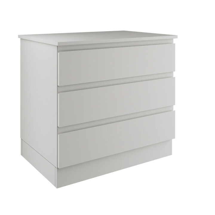 J Pull Light Grey 3 Drawer Double Chest