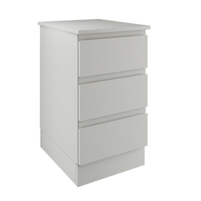 J Pull Light Grey 3 Drawer Single Chest