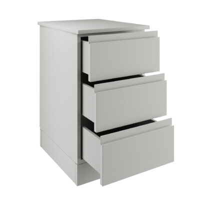 J Pull Light Grey 3 Drawer Single Chest Interior