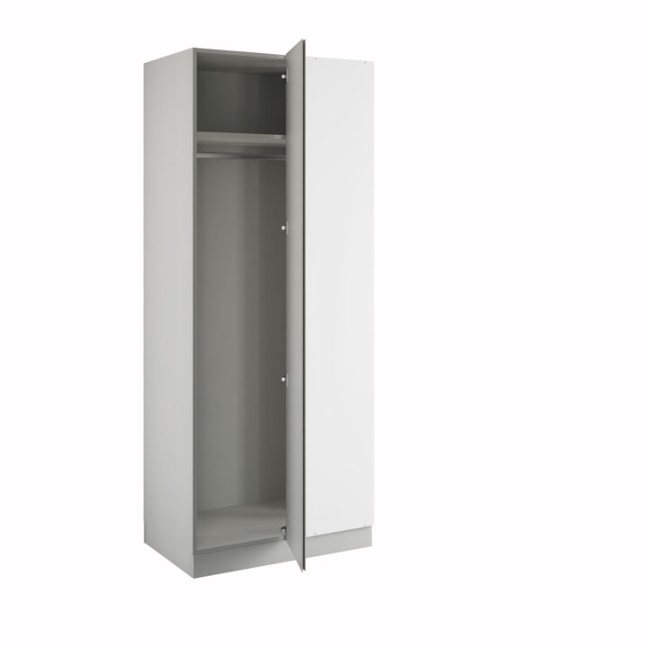 J-Pull Handleless Light Grey Blind Corner Wardrobe Interior