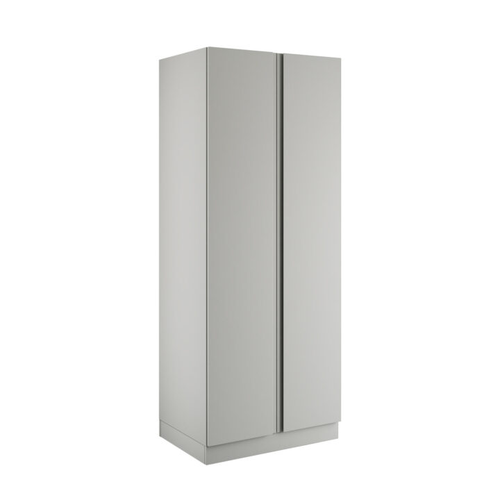 J-Pull Handleless Light Grey Double Wardrobe