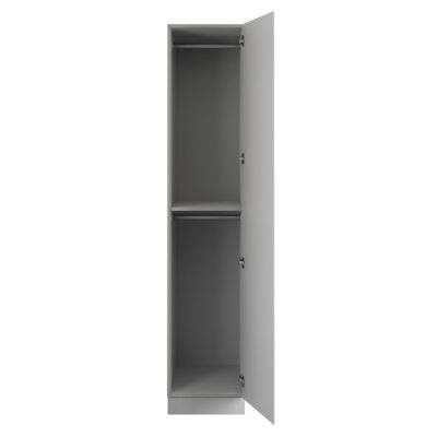 J-Pull Handleless Light Grey Single Wardrobe with Double Rail