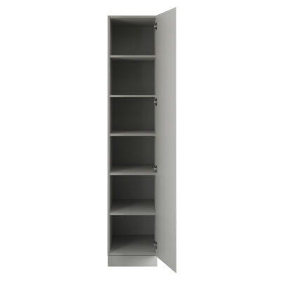 J-Pull Handleless Light Grey Single Wardrobe with Shelves