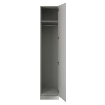 J-Pull Handleless Light Grey Single Wardrobe with Single Rail