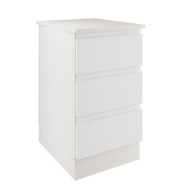 J Pull White 3 Drawer Single Chest