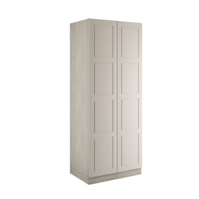 Shaker Taupe Grey Double Wardrobe