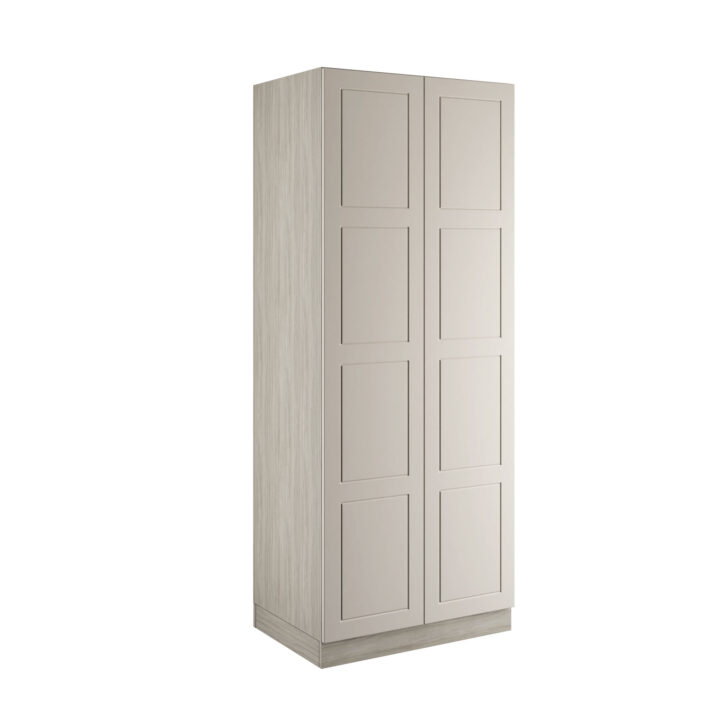 Shaker Taupe Grey Double Wardrobe