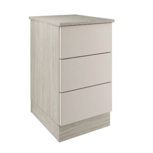 Slab Classic Square Panel Shaker Taupe Grey 3 Drawer Single Chest