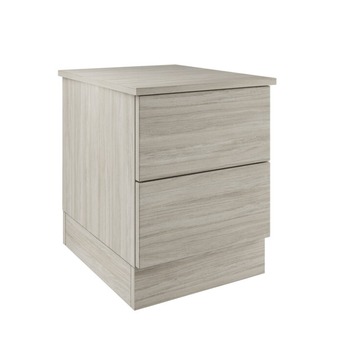 Slab Classic Square Panel Shaker Urban Oak 2 Drawer Bedside Chest