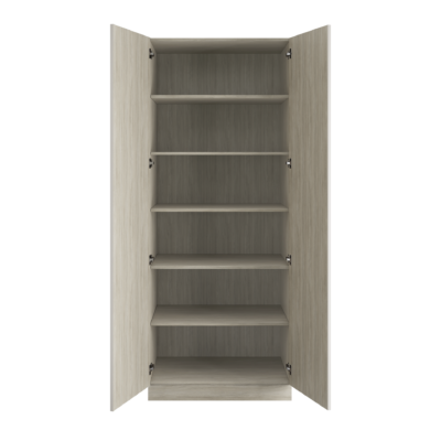 Slab Urban Oak Double Wardrobe with Shelves