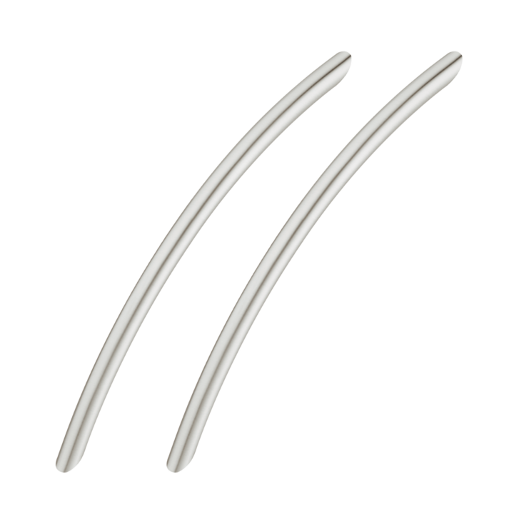 Bow Handle Brushed Nickle Pair
